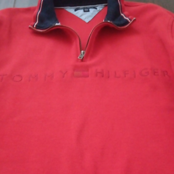 Tommy Hilfiger Red Quarter-Zip Sweater - Picture 6 of 13